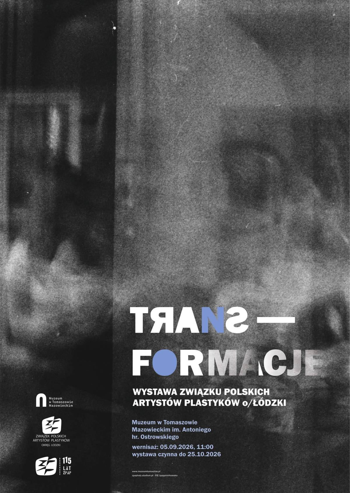 Na zdjęciu plakat wystawy Związku Polskich Artystów Plastyków w Łodzi, na plakacie jedna z grafik , które znalazły się na ekspozycji. Kolaż fotograficzny, przebitka twarzy