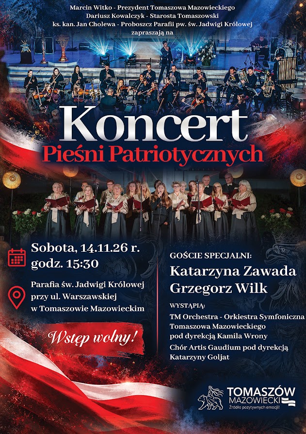 aktualność: Zapraszamy na Koncert Pieśni Patriotycznych