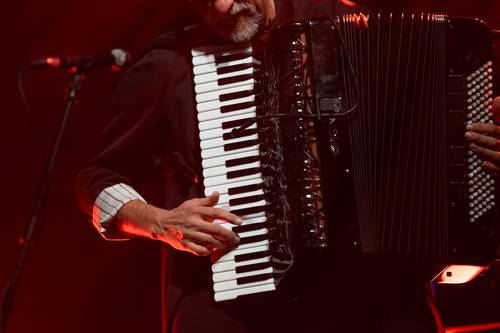 Akordeonista z Motion Trio na scenie 8. Love Polish Jazz Festival