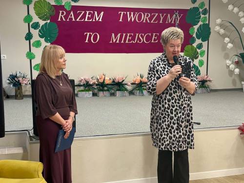 Wystapienia okolicznościowe Dyrektor Miejskiego Ośrodka Pomocy Społecznej i Członkini Wojewódzkiej Rady Seniorów